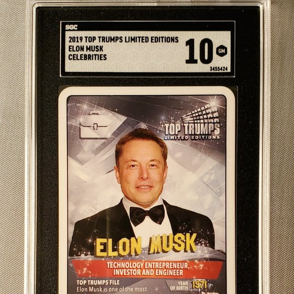 2019 Elon Musk Rookie Card, Gem Mint 10 - Picture 1 of 2